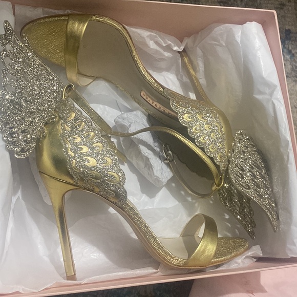 Sophia Webster Gold Butterfly Heels - Picture 3 of 3